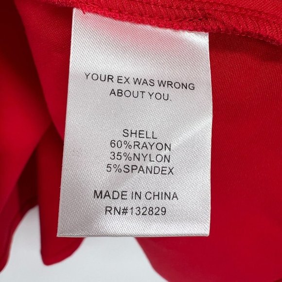Revolve LPA Dress Off The Shoulder Red Cayenne Mini Skater - Picture 9 of 12